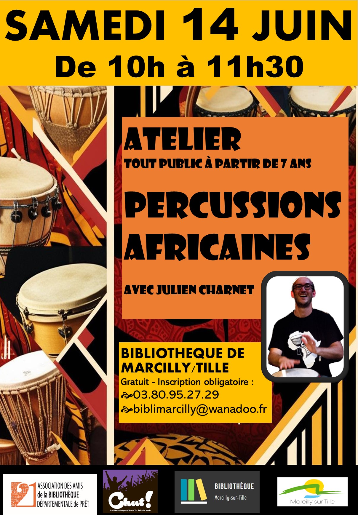 Atelier de percussions africaines